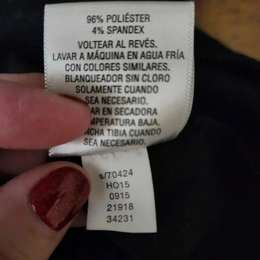 MAISON JULES Wrap Front Sleeveless Reflective Polkadot Dress in Black WOMEN'S M - Picture 8 of 8